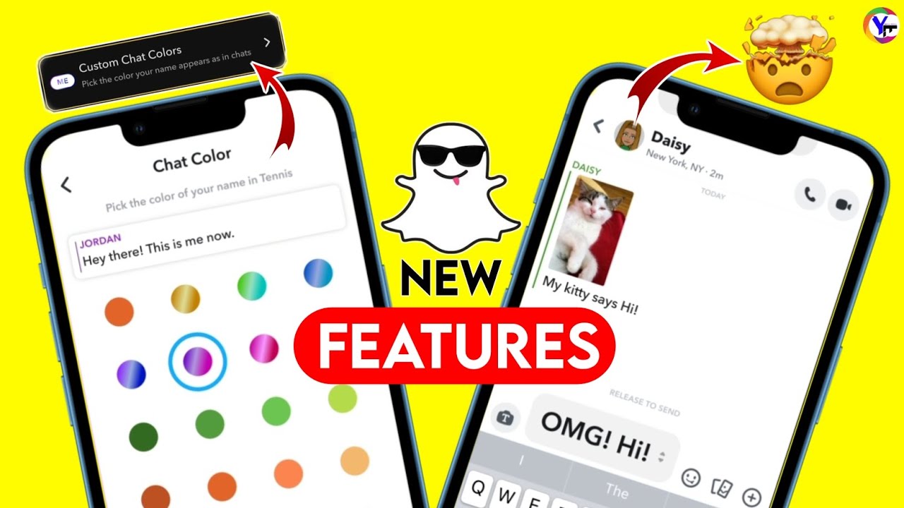 SnapChat New 🤯Update - Chat Effects, Custom Chat Colour, Location ! SnapChat New Features
