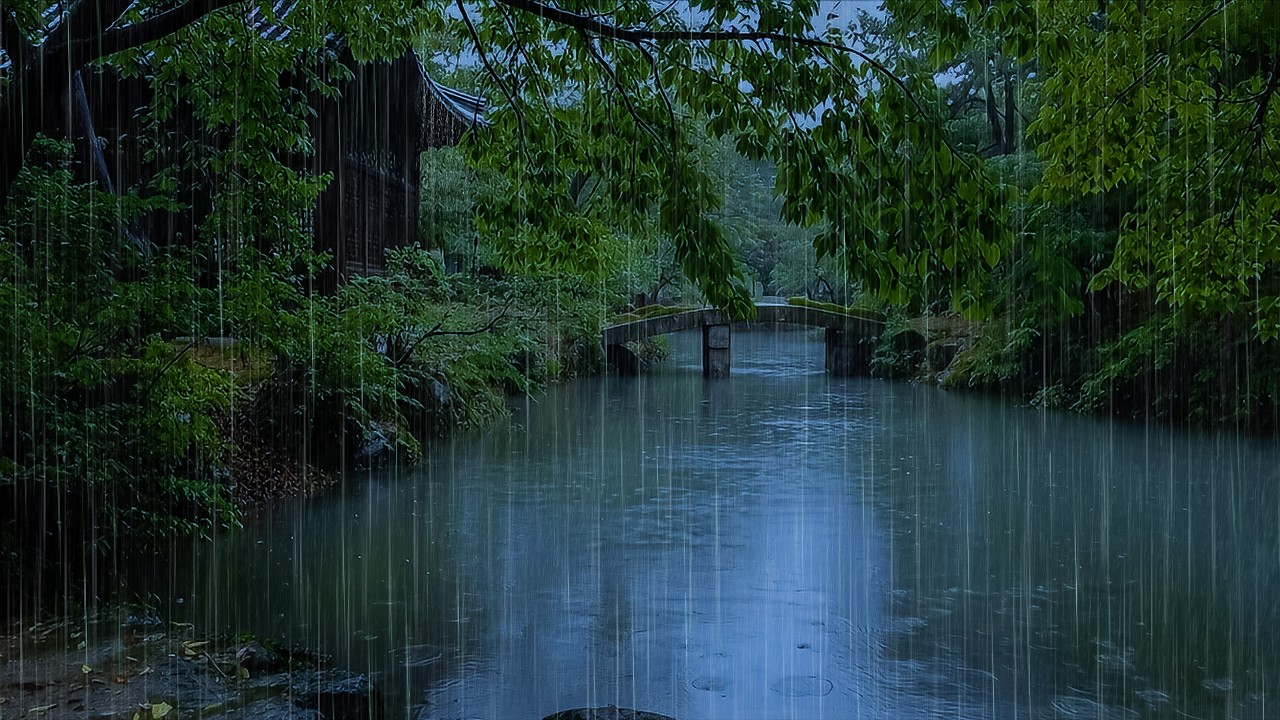 Heavy Rain on Lake to Sleep Better & Relax Deeper | Forest Lake Rain ASMR