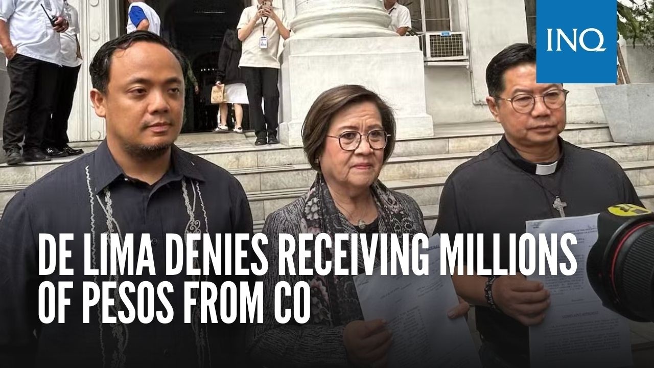 De Lima denies receiving millions of pesos from Co