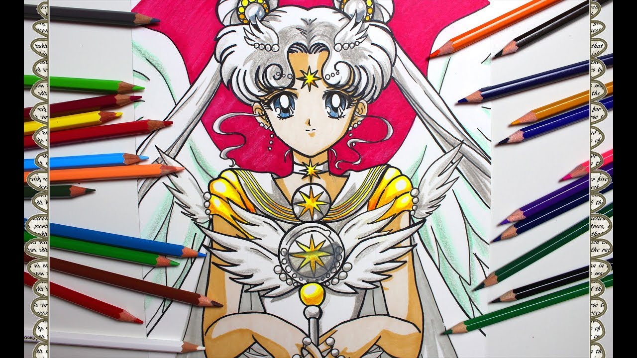 Sailor Moon Episode 107 Cómo dibujar a Sailor Cosmos How to Draw  Final Sailor Cosmos Speed Draw