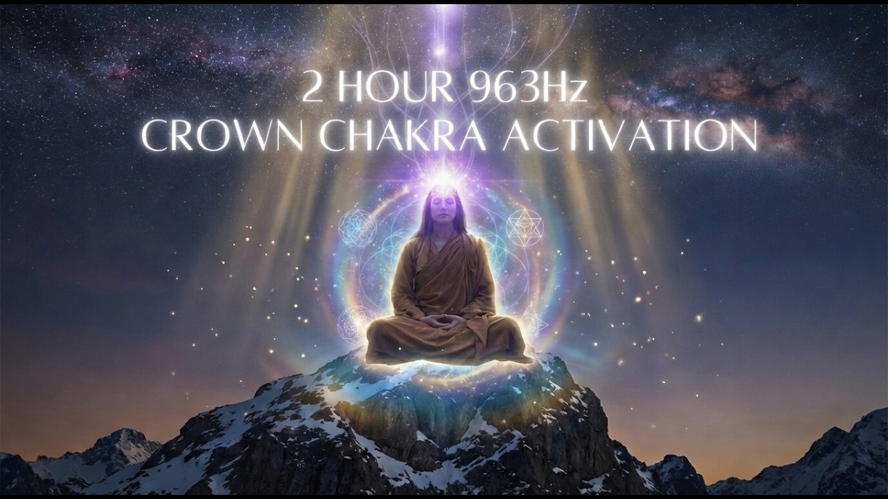 🟣 2 HOUR 963Hz CROWN CHAKRA ACTIVATION 👑🌌 |Spiritual Connection, Higher Awareness & Unity Meditation