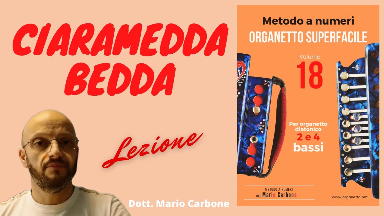 2 e 4 Bassi - Lezione - CIARAMEDDA BEDDA - Novellari - Accordion diatonic Organetto