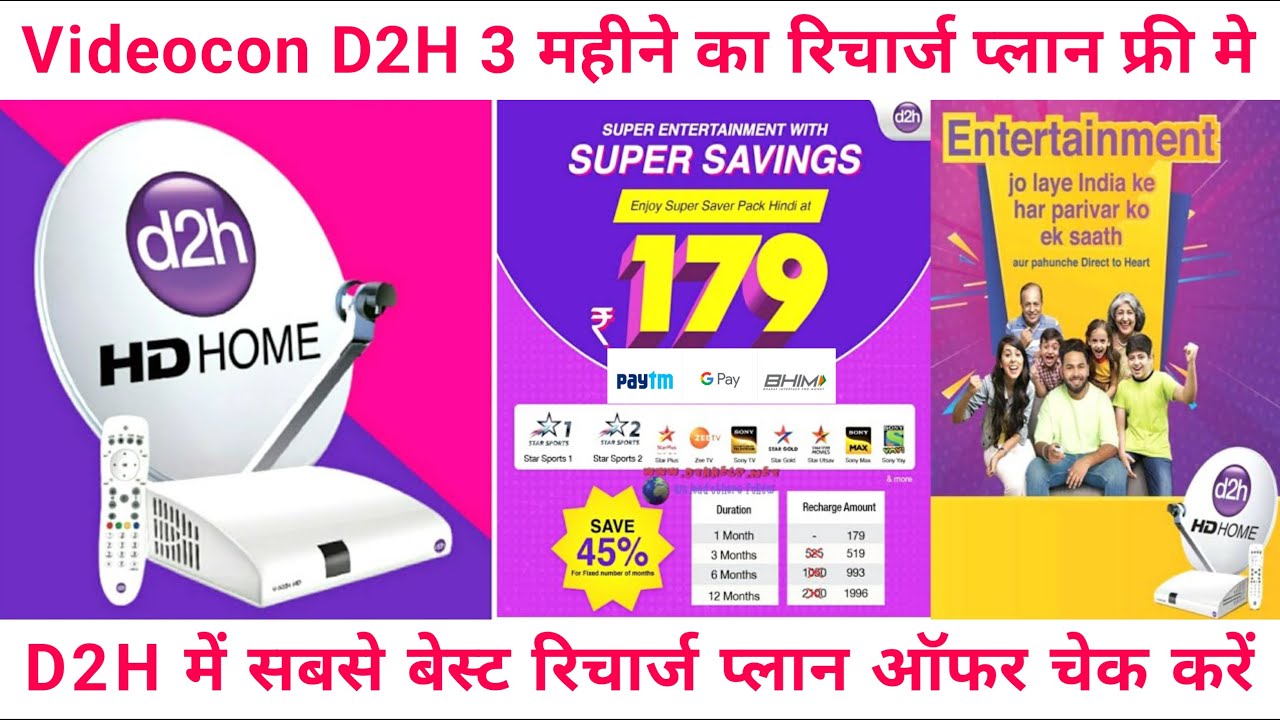 Videocon D2H Recharge Plans | Videocon D2H Package for D2H HD Set Top Box