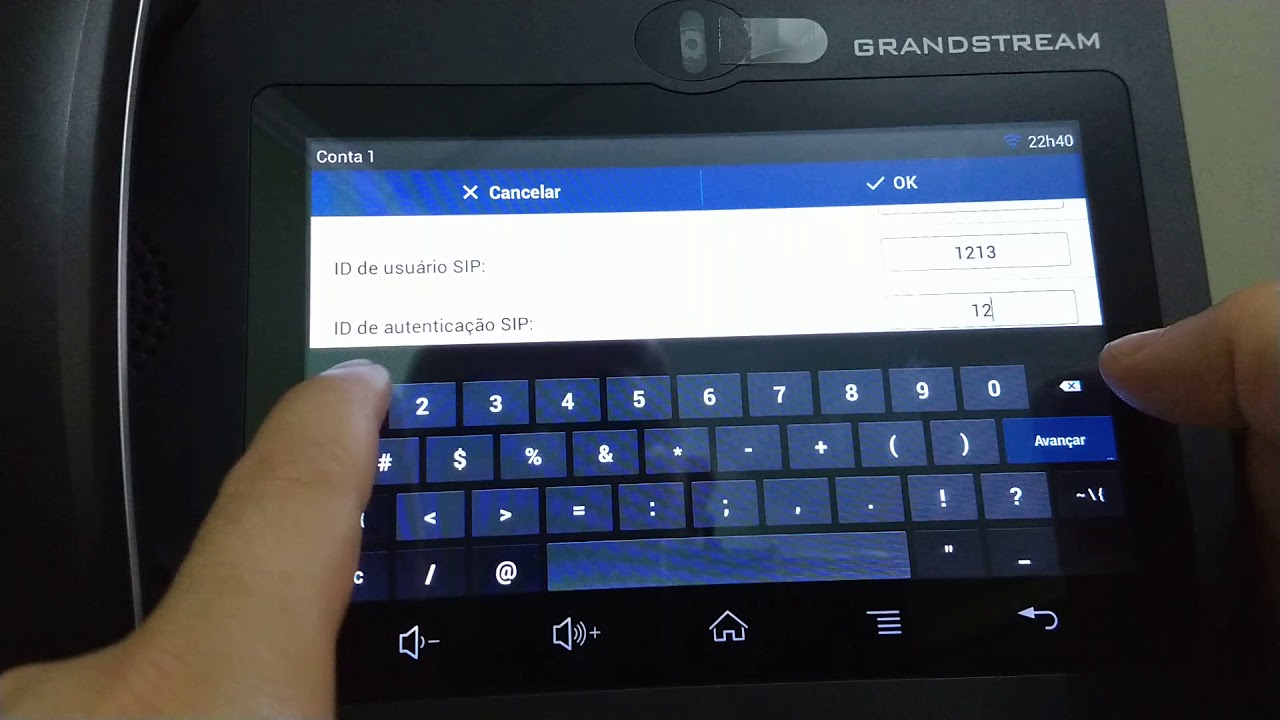 06 - GRANDSTREAM GXV3275 - Registrando uma conta SIP e realizando vídeo chamada