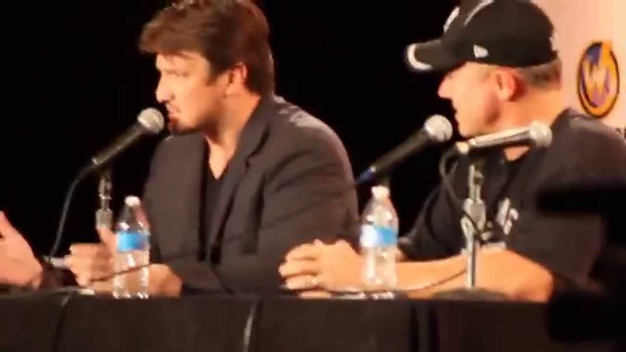 Nathan Fillion (w/ Adam Baldwin) Talks About Kissing On Screen - MN Comic Con 2014