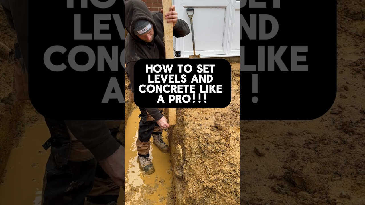 How to set a foundation out and concrete like a pro !#construction #concrete #howto #satisfying