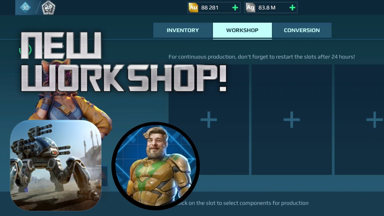 HOW USEFUL IS THE NEW WORKSHOP? EASIER TO GET COMPONENTS? (War Robots)