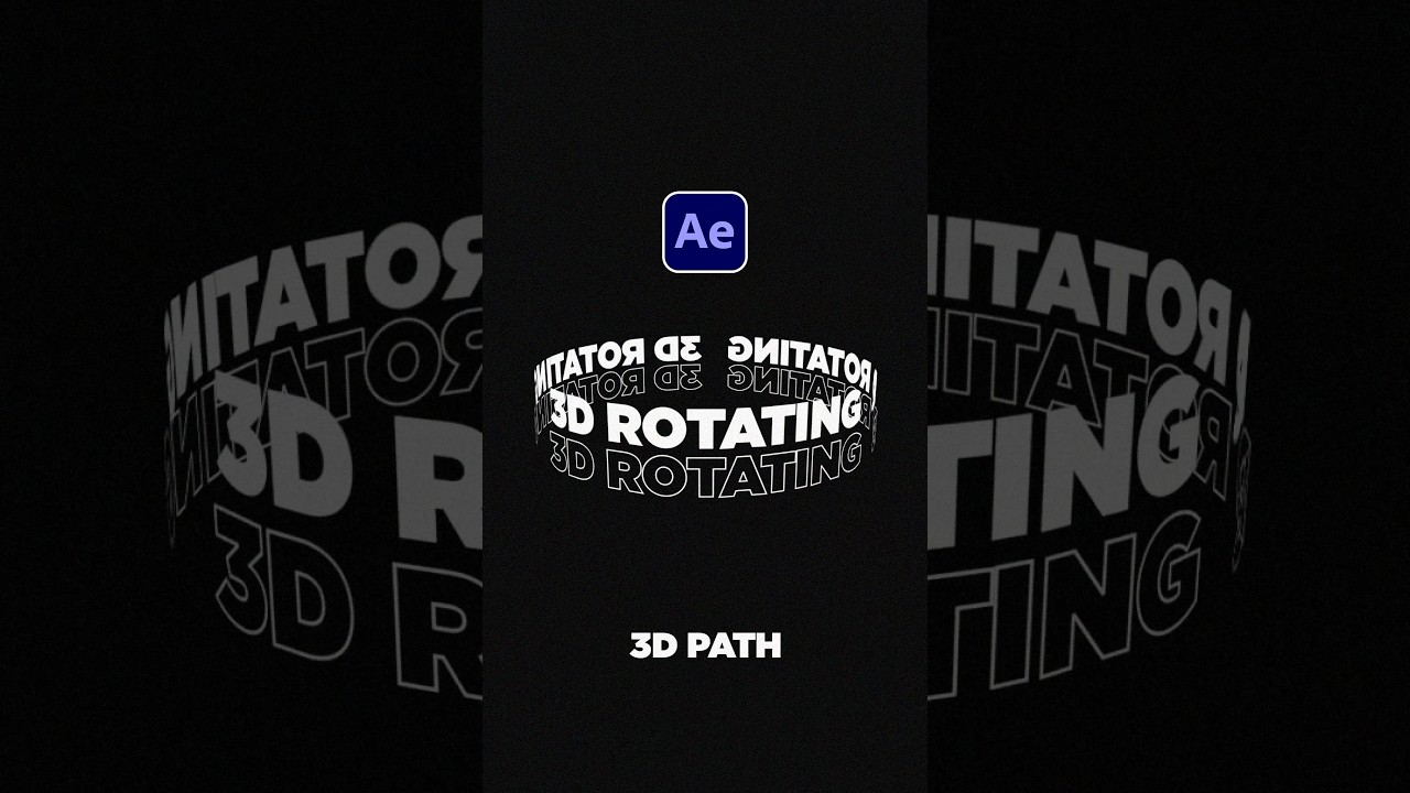 Создание 3D-контура с вращением текста в After Effects #tutorial