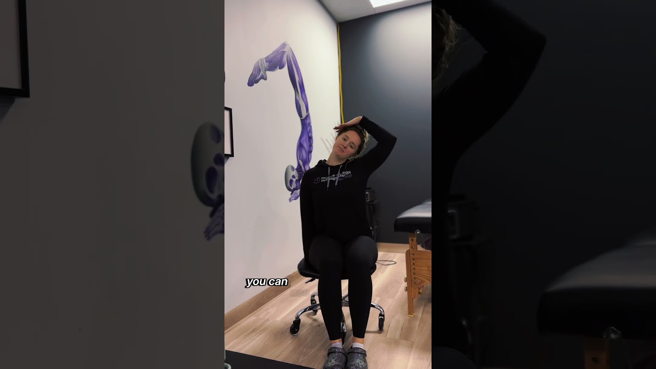 Seated upper trap stretch 