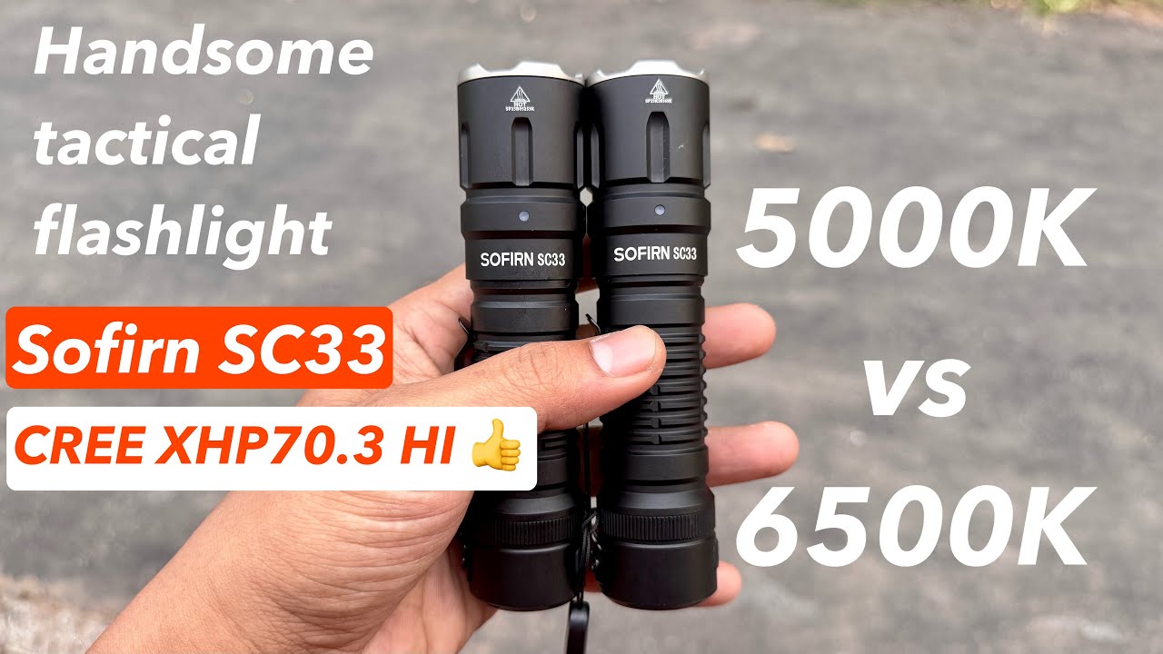 Senter taktis macho super terang Sofirn SC33 5000K vs 6500K beda versi beda fungsi
