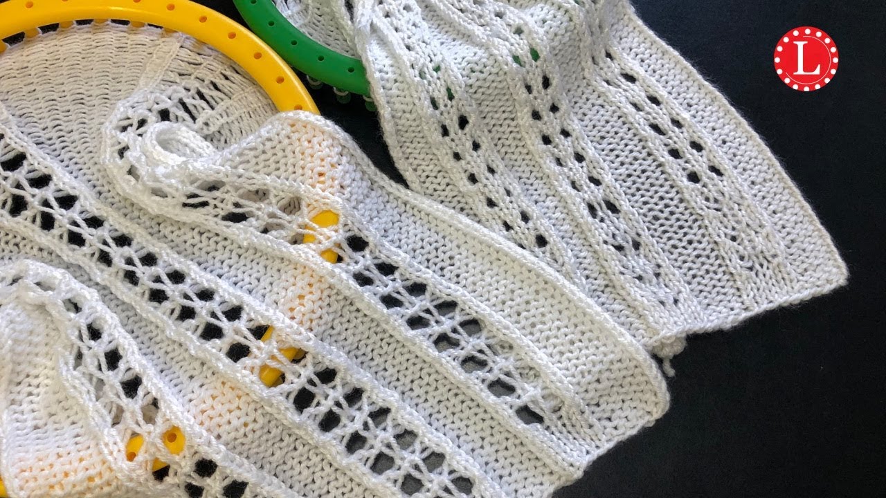 LOOM KNITTING Stitches - The Wheat Lace Stitch | Double Eyelet Rib | Loomahat