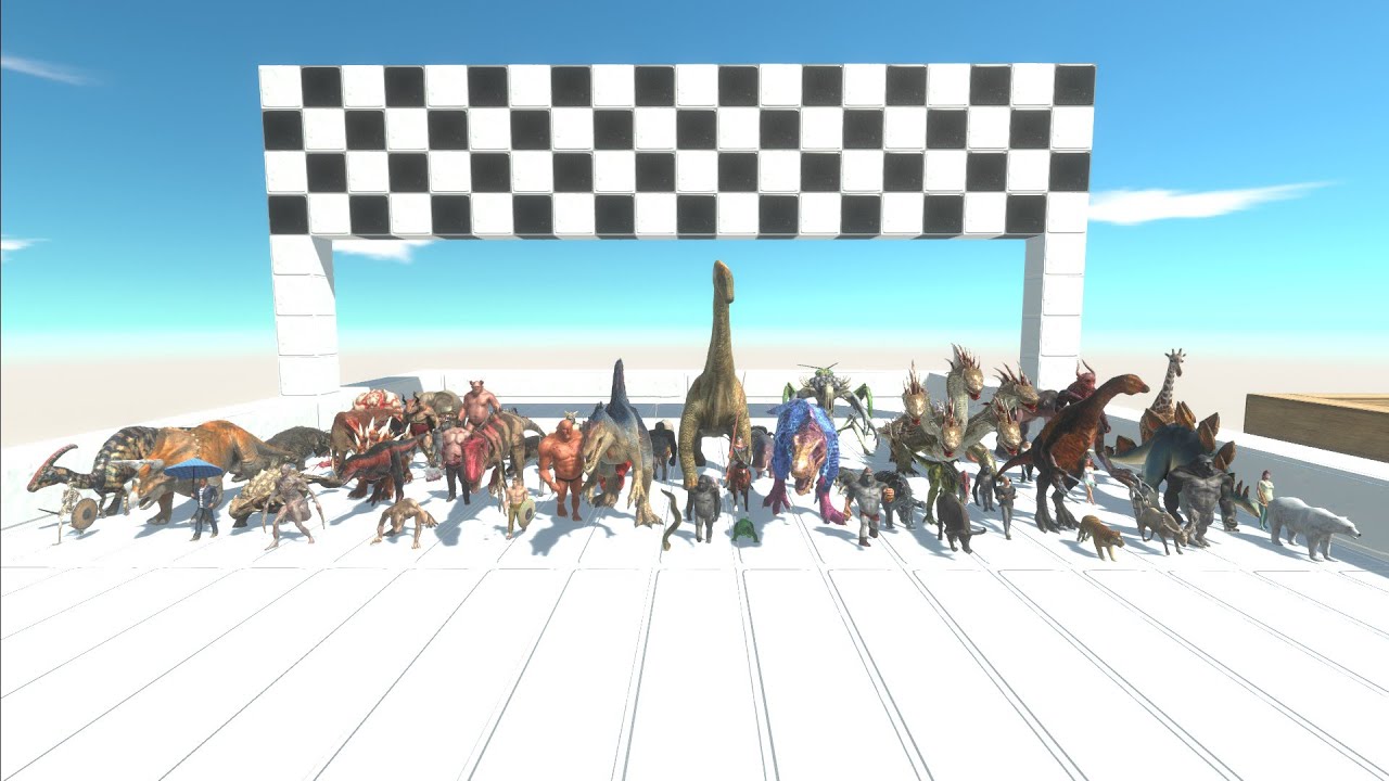 Survival Speed Race - Only 30 Will Survive - Animal Revolt Battle Simulator