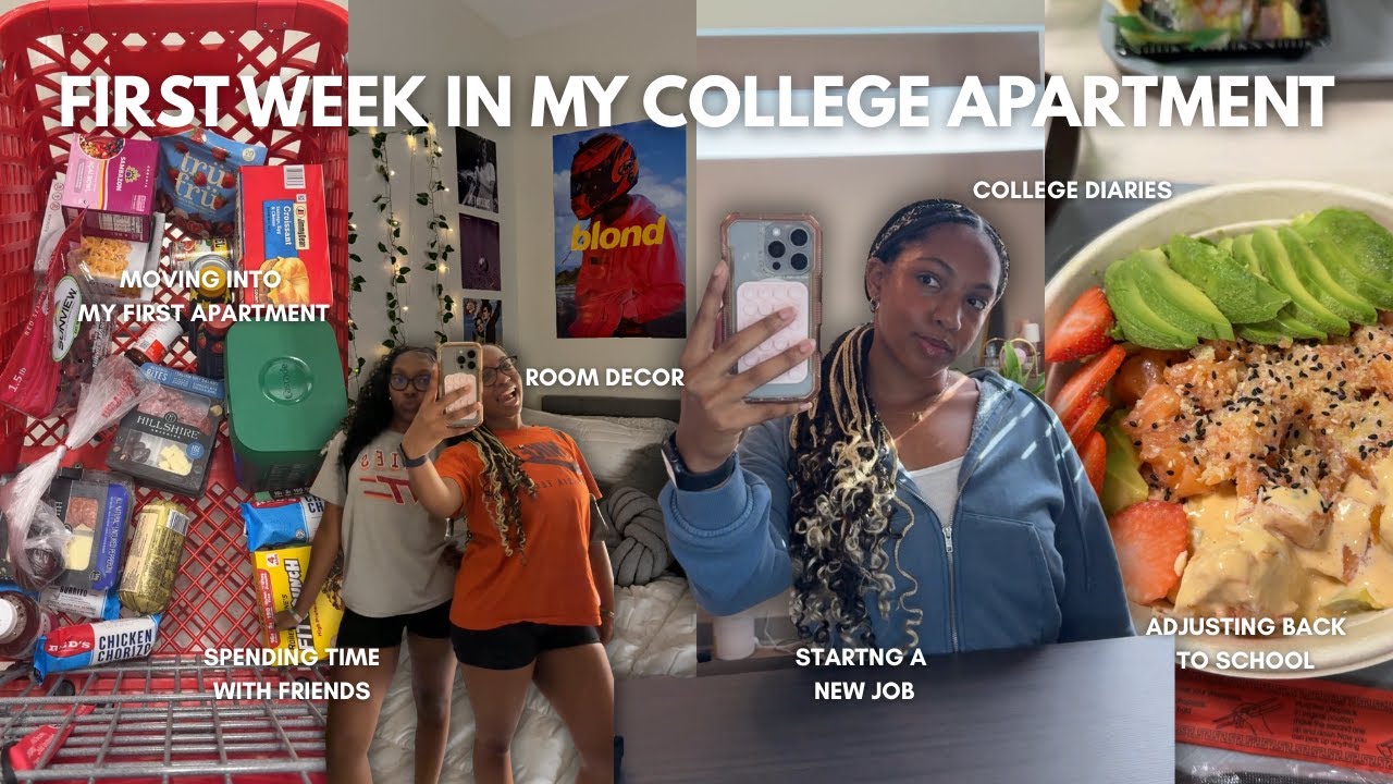 WEEK IN MY LIFE: STUDENT AT VIRGINIA TECH˚ʚ♡ɞ˚ | first week in  new apartment, new job + campus life
