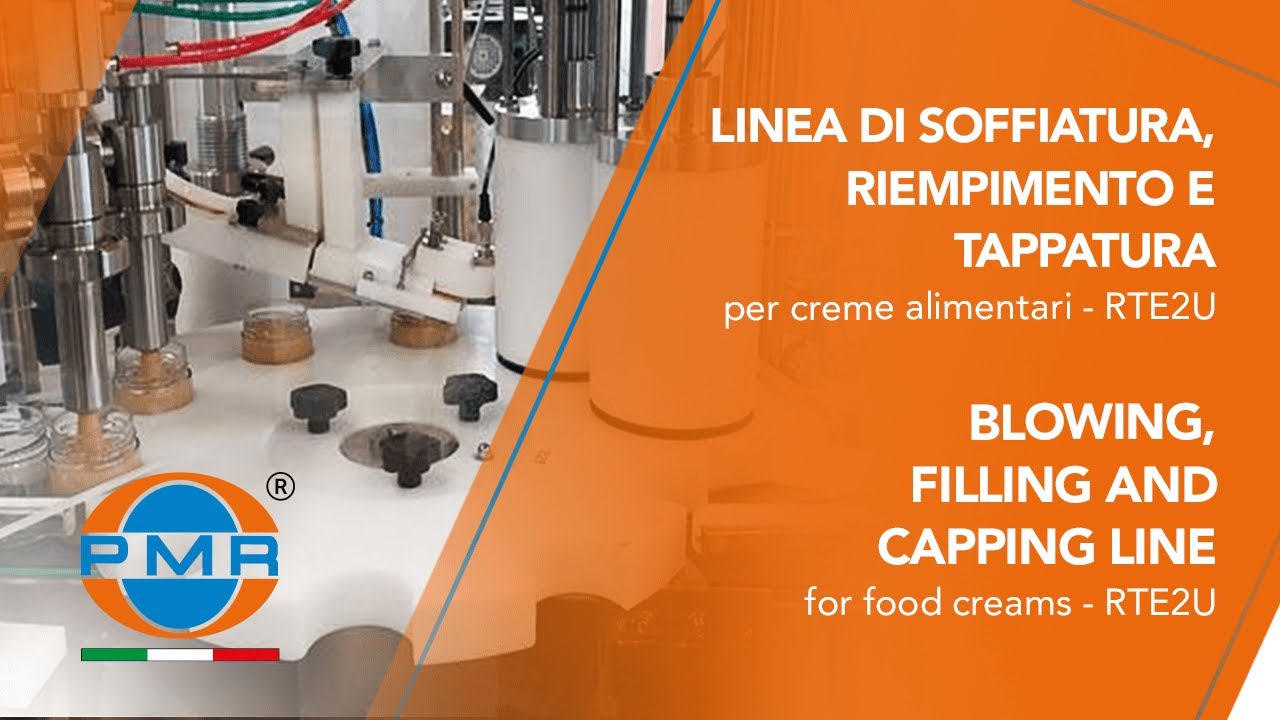LINEA DI SOFFIATURA, RIEMPIMENTO E TAPPATURA PER CREME ALIMENTARI - RTE2U