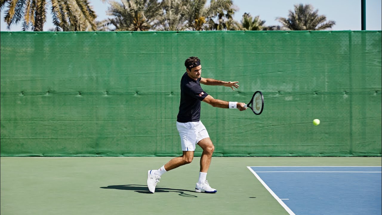On | Roger Federer's unique competition tennis shoe