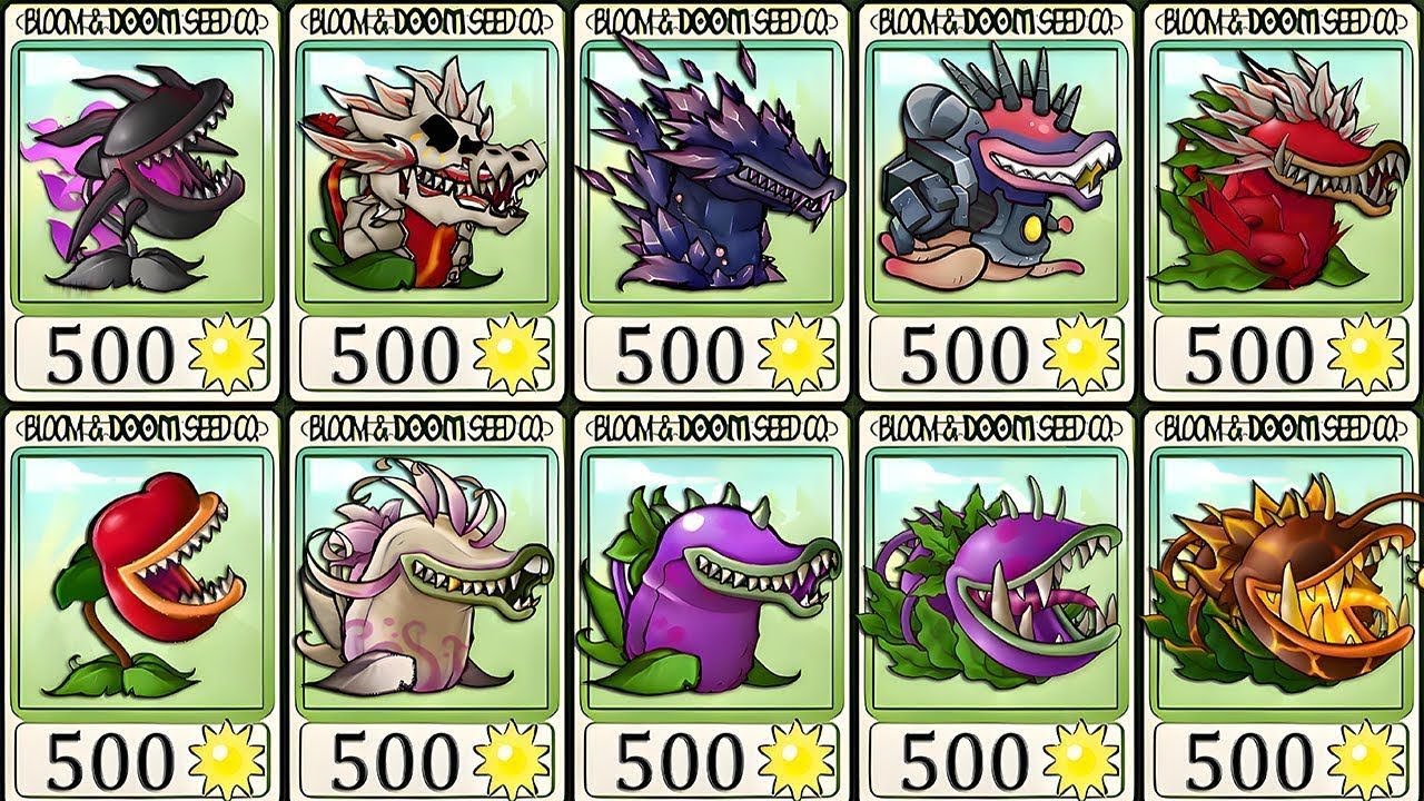 PvZ Fusion 3.3 All Chomper Plant Showcase! 