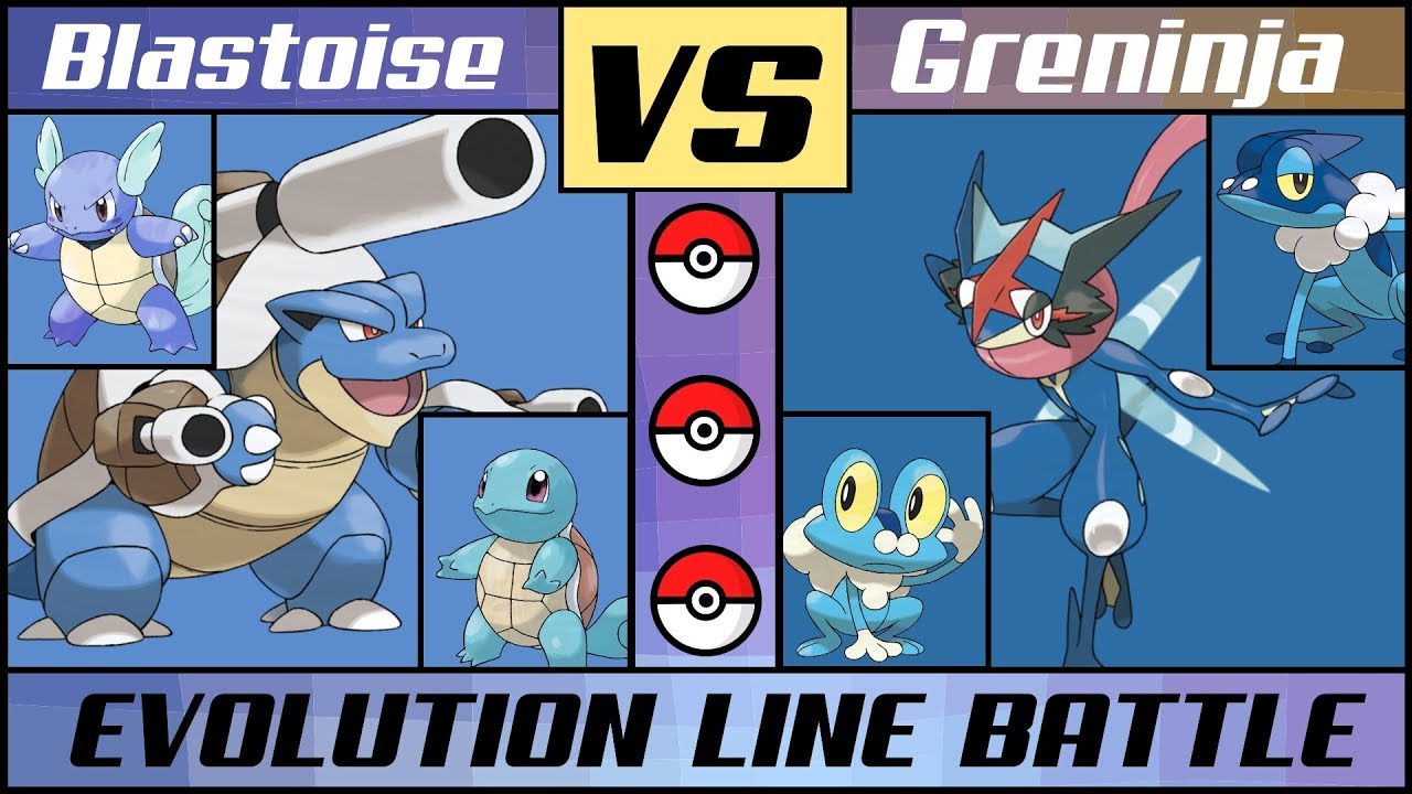 BLASTOISE vs GRENINJA! Evolution Line Battle (Pokémon Sun/Moon)