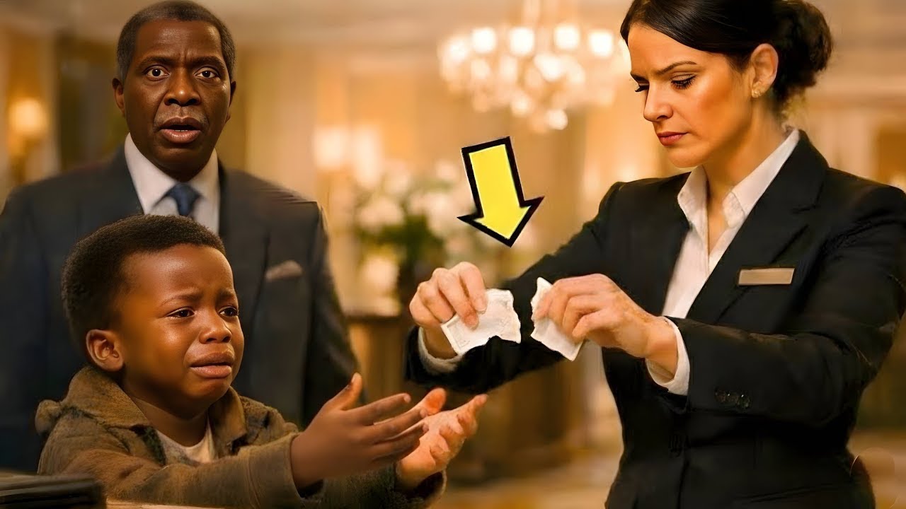 BANK Manager SHREDS The CHECK Of A Young BLACK boy… Not Knowing His DAD Is A BILLIONAIRE COO