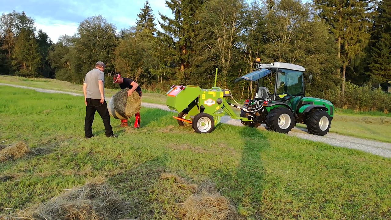 Ferrari Traktor CROMO K60RS MT (M&auml;htrac) mit Wolagri Rundballenpresse R500      190858
