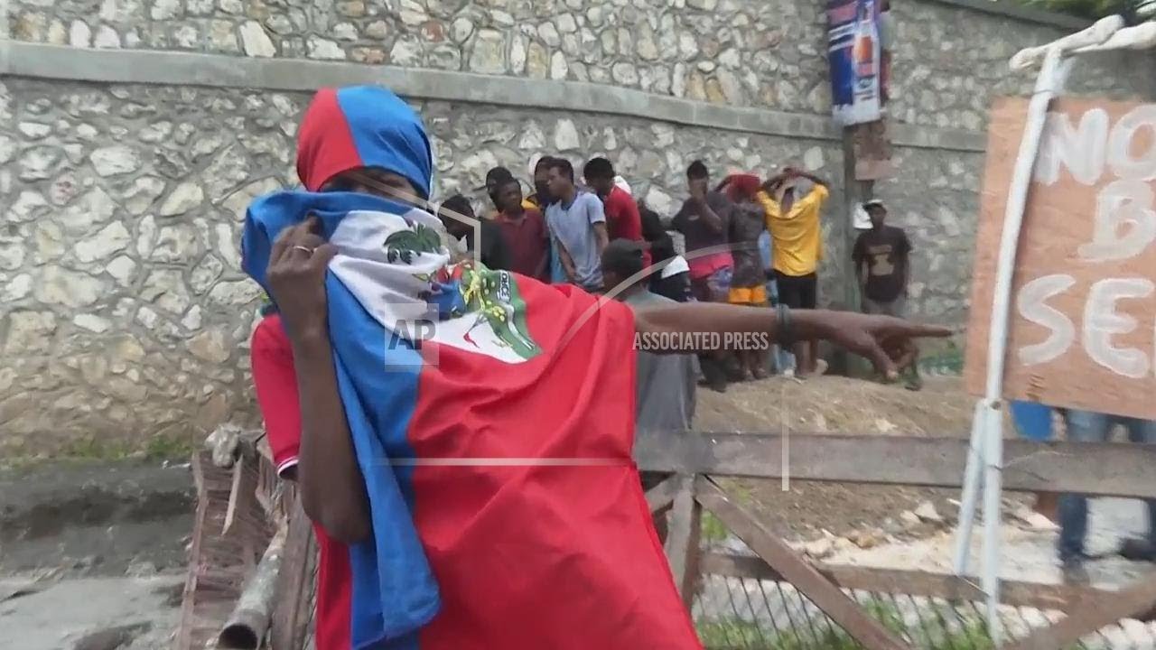 Protesters in Haiti demand protection against gangs.