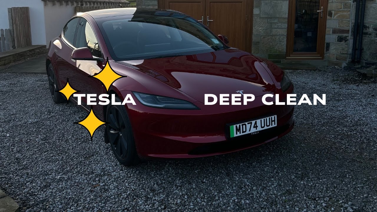 4 hour Tesla deep clean ( ASMR EDITION )