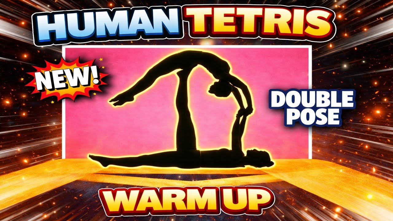 Human Tetris х 2 Player Co-op | Immersive Interactive Warm Up | Can You Fit The Shape? (99% FAIL)