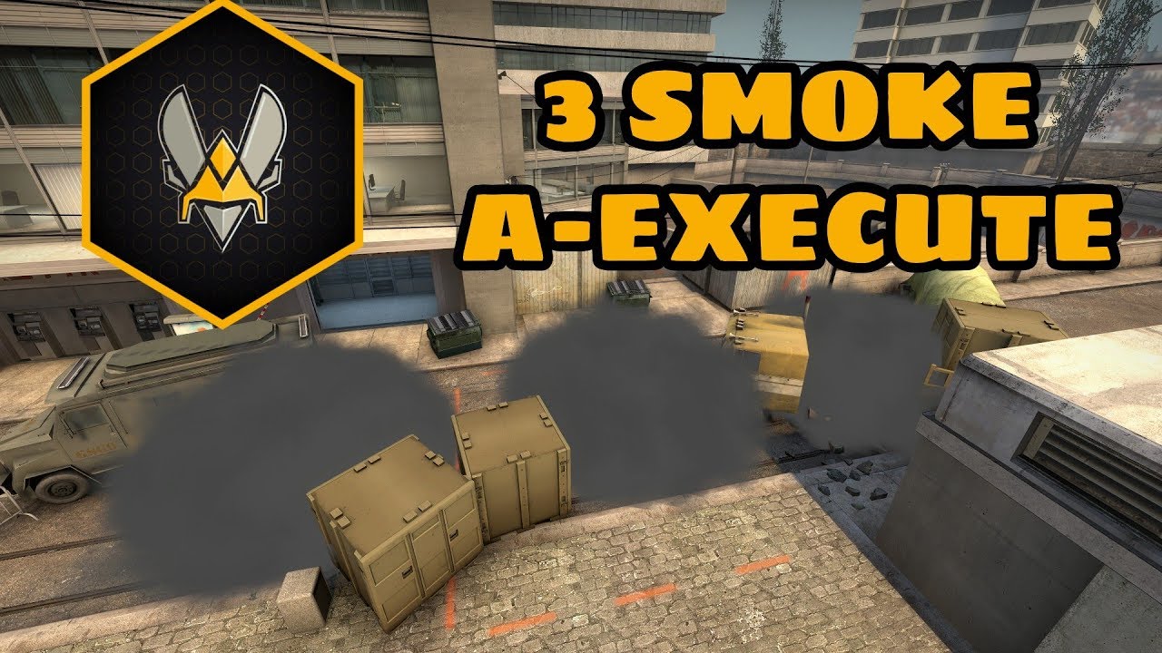 Overpass 3 smoke A execute by Team Vitality vs ENCE (ESL Cologne 2019)