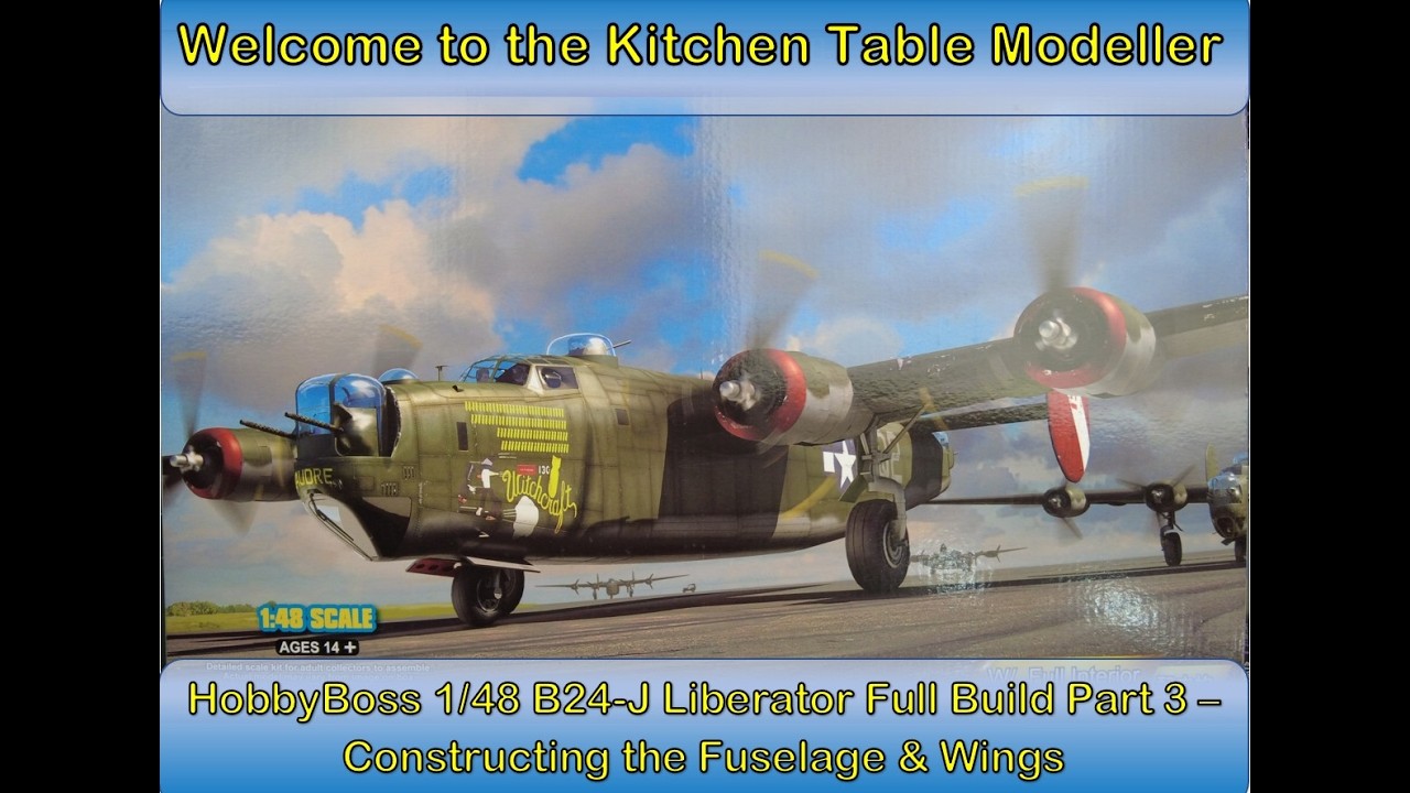 HobbyBoss 1/48 B24 J Liberator - Full build Part 3 Joining the Fuselage to prevent tail sitting!!