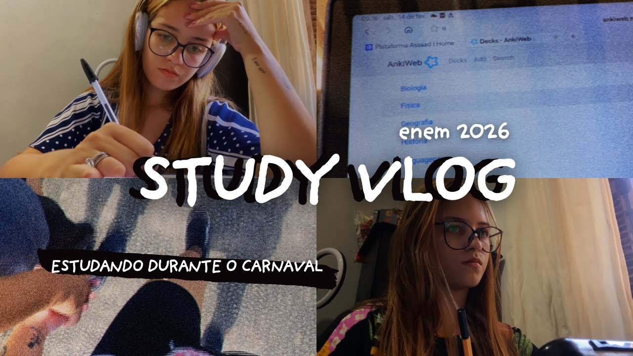 estudando durante o carnaval | study vlog