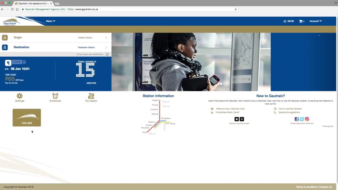 How to link your Gautrain Card