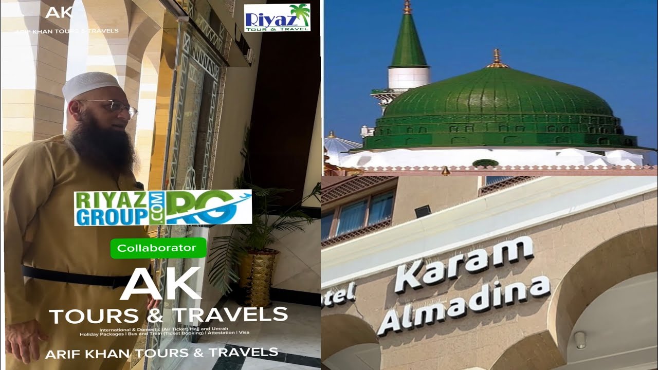 Riyaz🌴tour and travels collaborat AK tours & travels baiglore best umrah service ♥️ madinah 💚