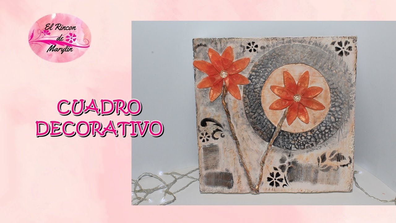 Como hacer CUADROS de CARTON RECICLADO   DECORATIVOS  faciles con  CAJA DE PIZZA