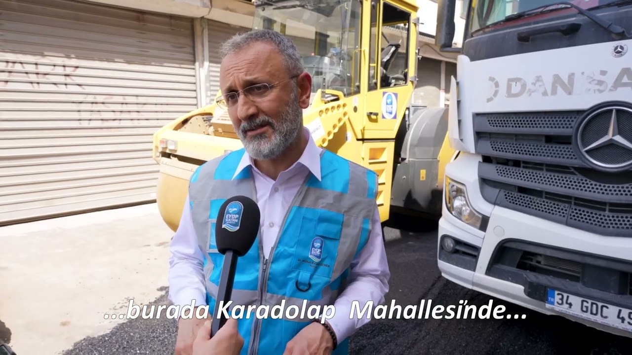 Karadolap'ta asfalt çalışması