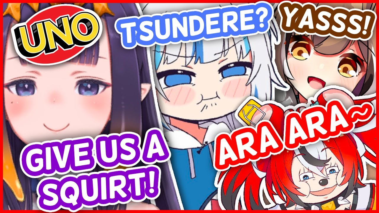 The Best Moments From The HoloEN UNO Collab (ft. Ina, Gura, Mumei and Bae) | HololiveEN Clips