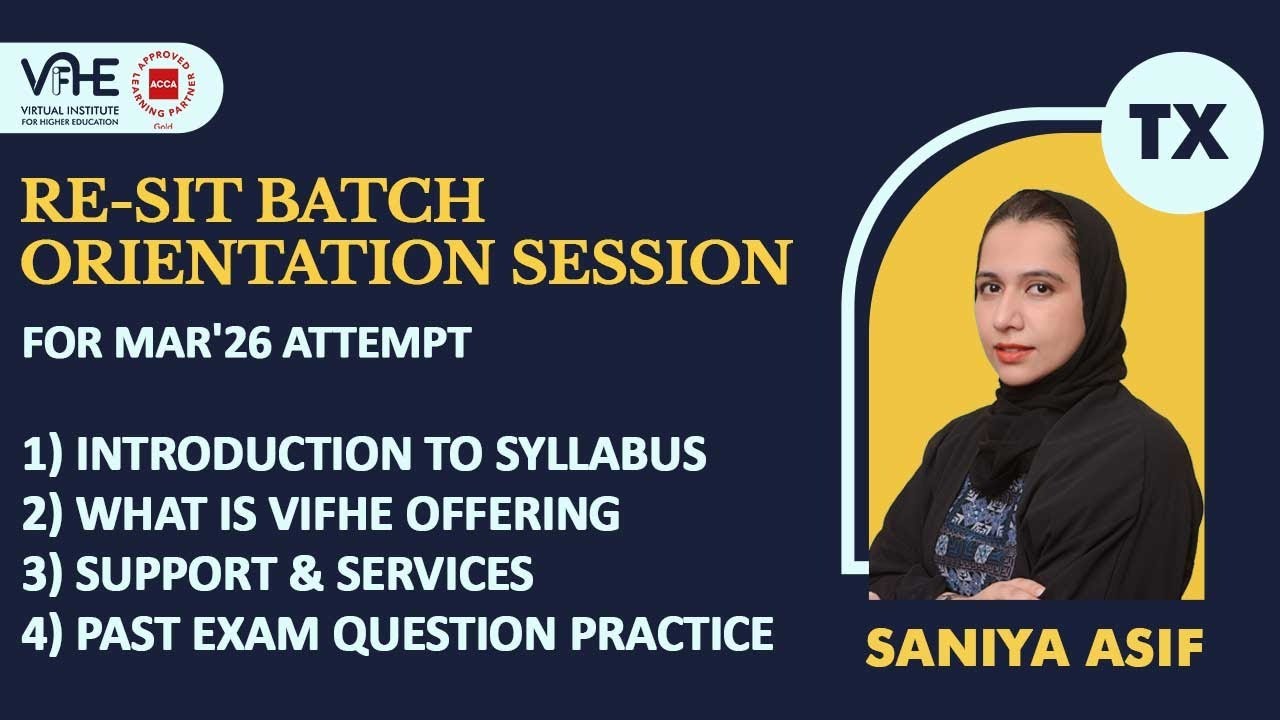 ACCA TX E | Syllabus, Support & Exam Practice | Re-sit Bach Orientation Session for Mar'26 Attempt