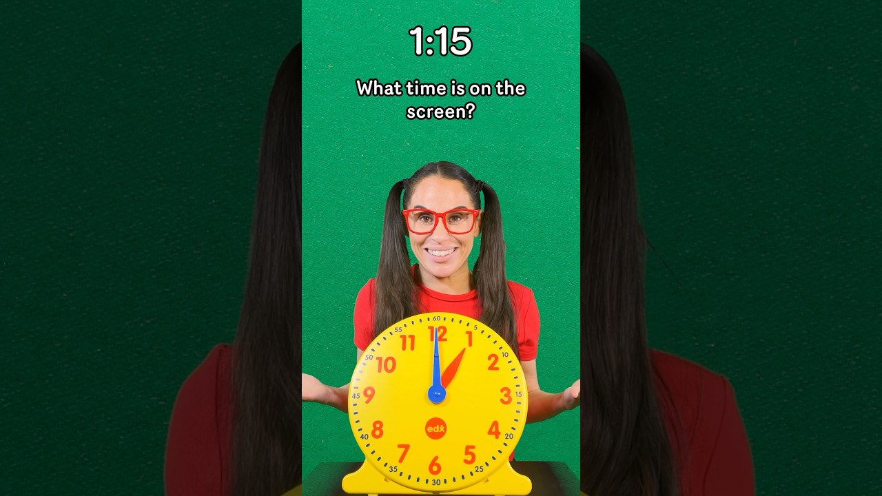 Learn to tell time for Kids | Turn the minute hand to 1:15 #shorts #kidslearning