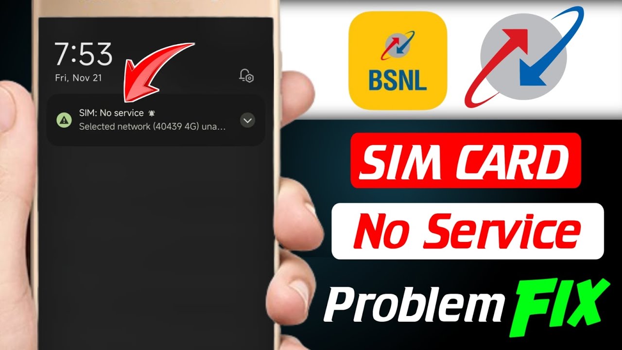bsnl sim no service problem | bsnl sim card no service | no service problem in bsnl sim