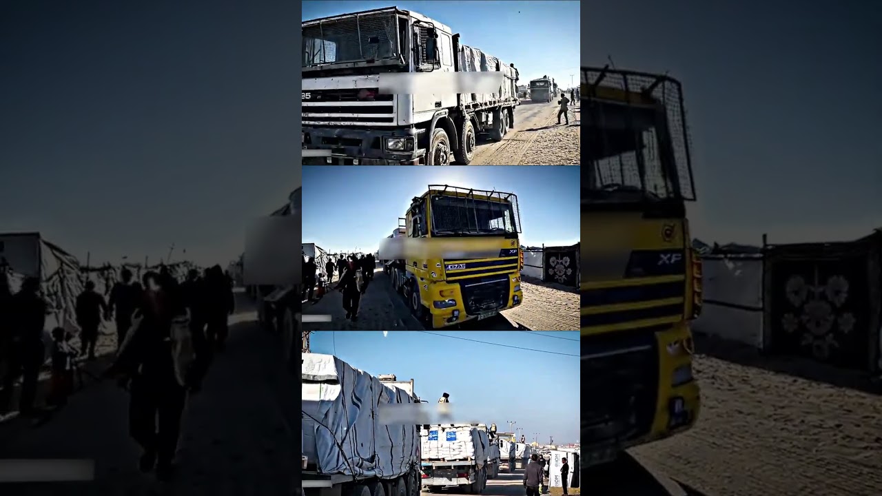 Грузовики с гуманитарной помощью в Газу въезжают через Керем Шалом | Реальные факты и обновление ...