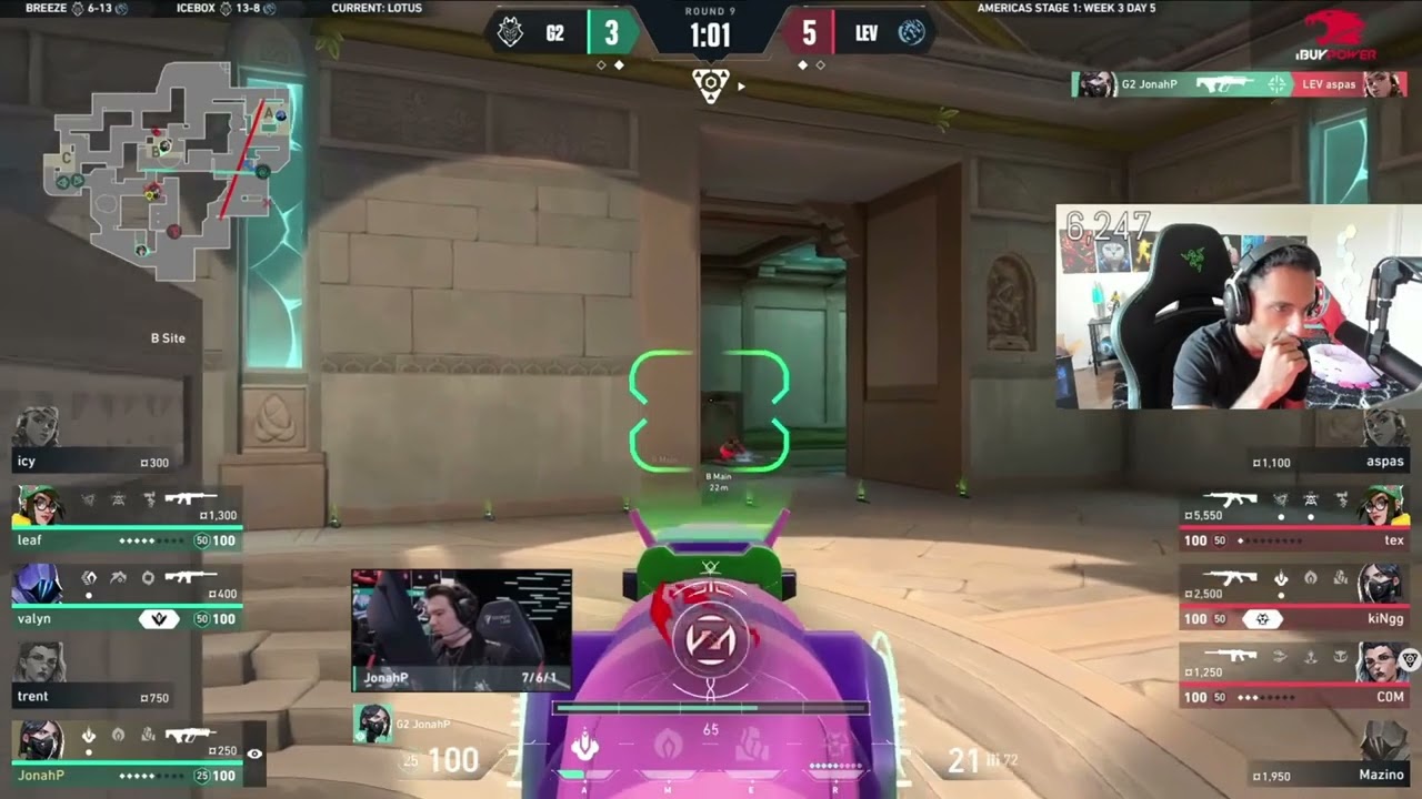 FNS' reaction to G2 JonahP's CLEAN 4k against LEV