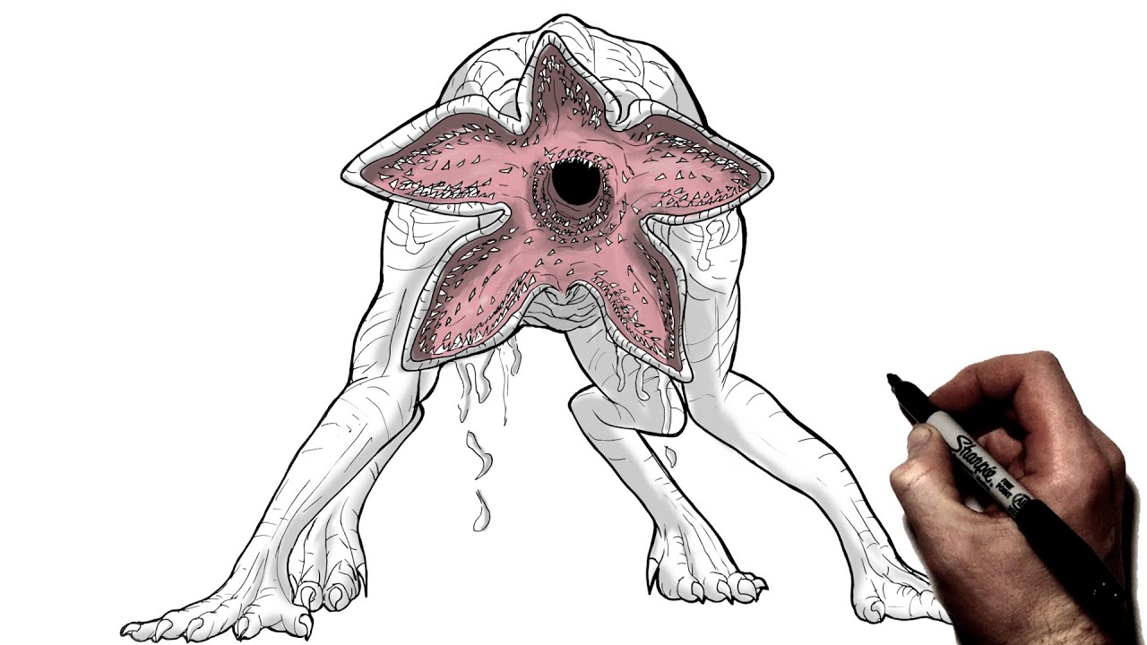 How To Draw A Demo Dog | Step By Step | Stranger Things 4