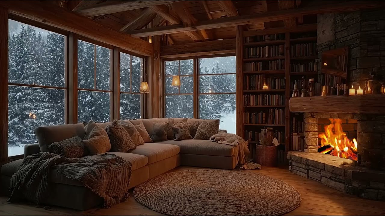 Warm Cozy Fireplace & Soft Piano | Relaxing Ambience for Sleep, Study and Inner Peace Music Sounds!