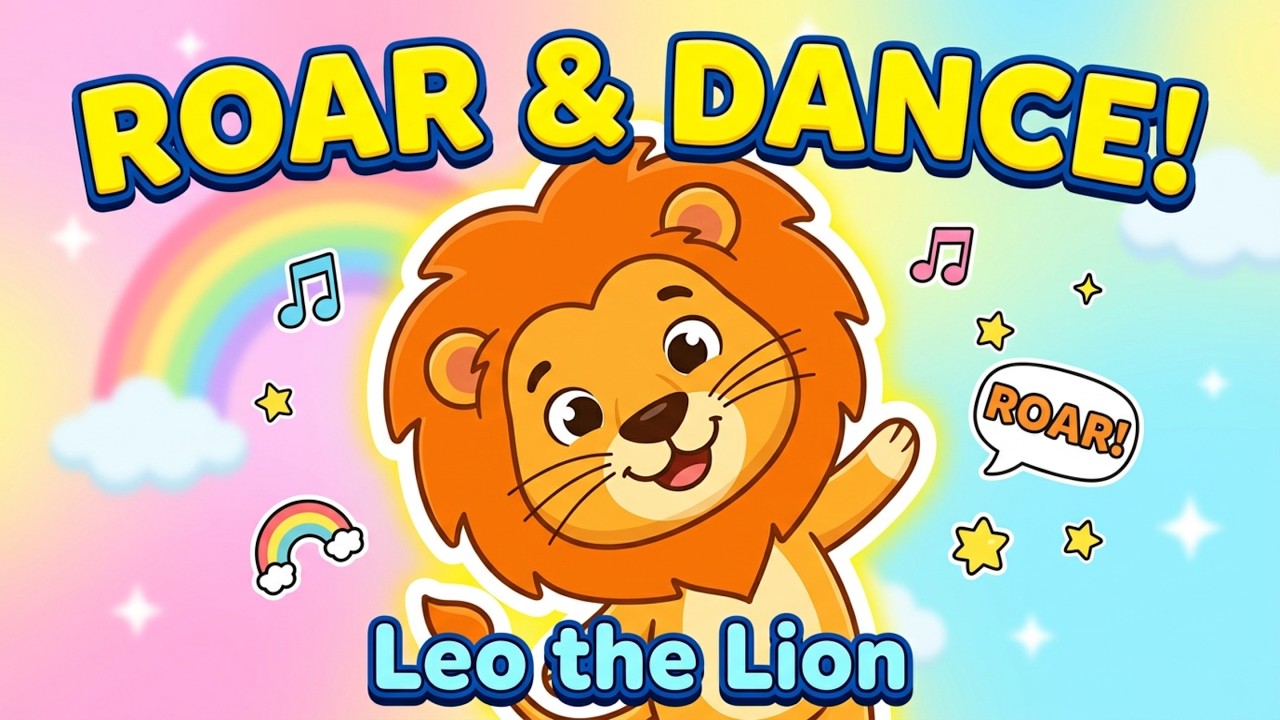 Leo the Lion 🦁 Roar & Dance Song for Kids | Sing Along, Clap, Stomp & Jump! | Fun Kids Music