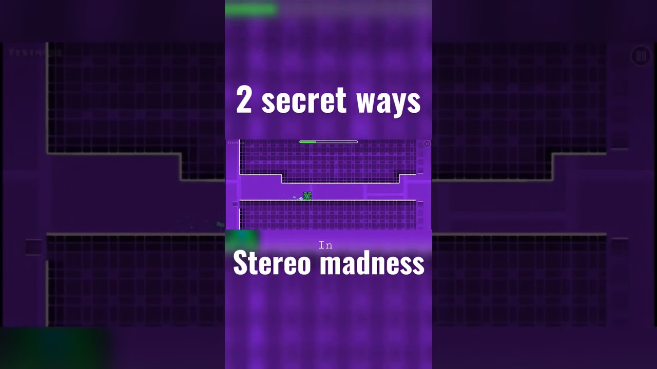 Stereo madness 2 SECRET WAYS | Geometry Dash #shorts