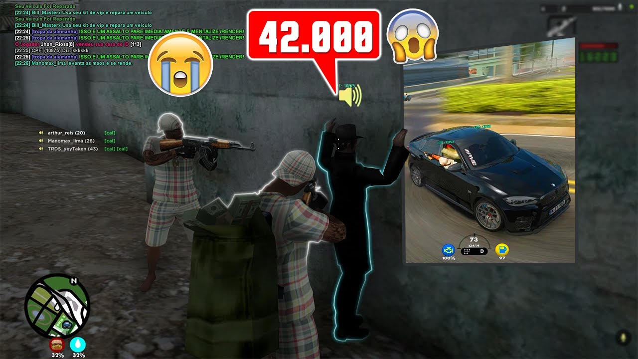 20 MINUTOS DE ARRASTÃO, CAIXINHA, TROCAÇÃO no Bahamas RP - GTA SAMP