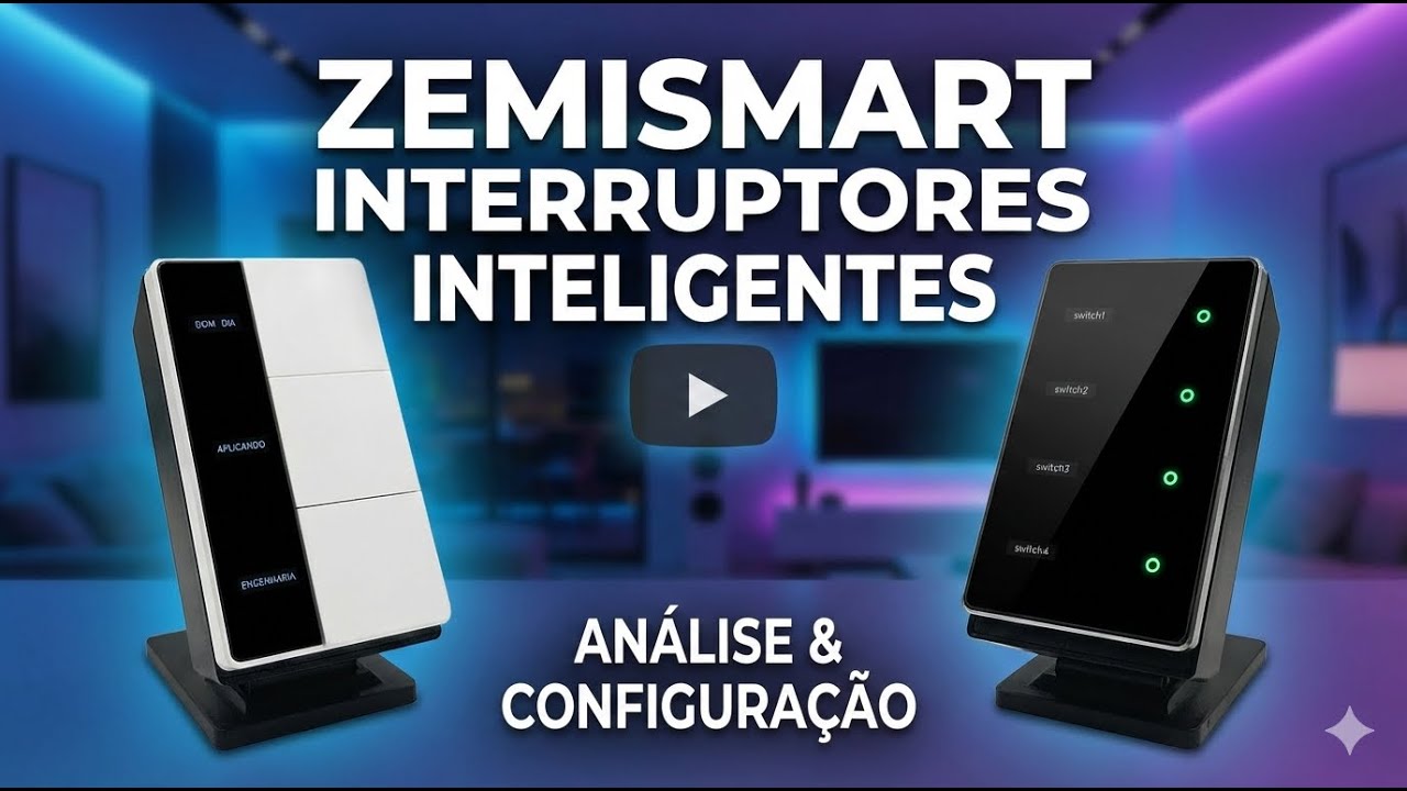 Interruptor Inteligente  que pode colocar nomes da Zemismart com tecla física.