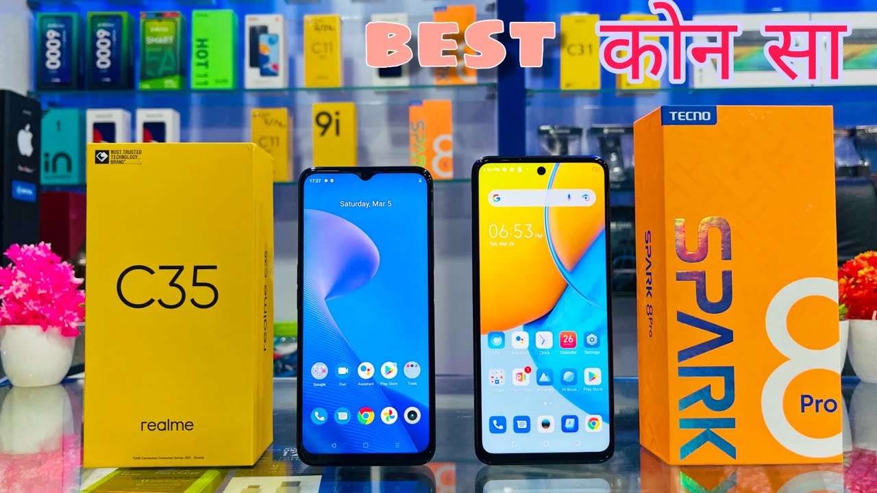 Realme C35 Vs Tecno Spark 8 Pro Unboxing & Comparison