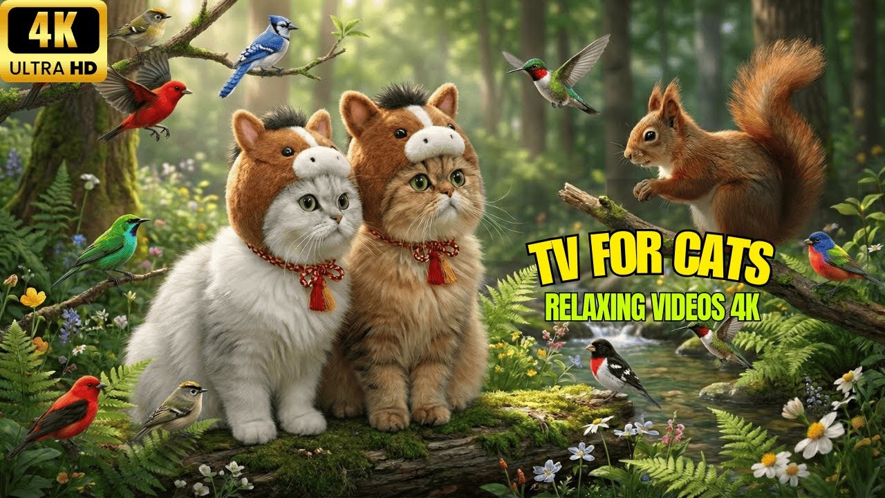 TV for Cats to Watch 🌲 Why Cats Relax to Forest Breezes & Bird Calls