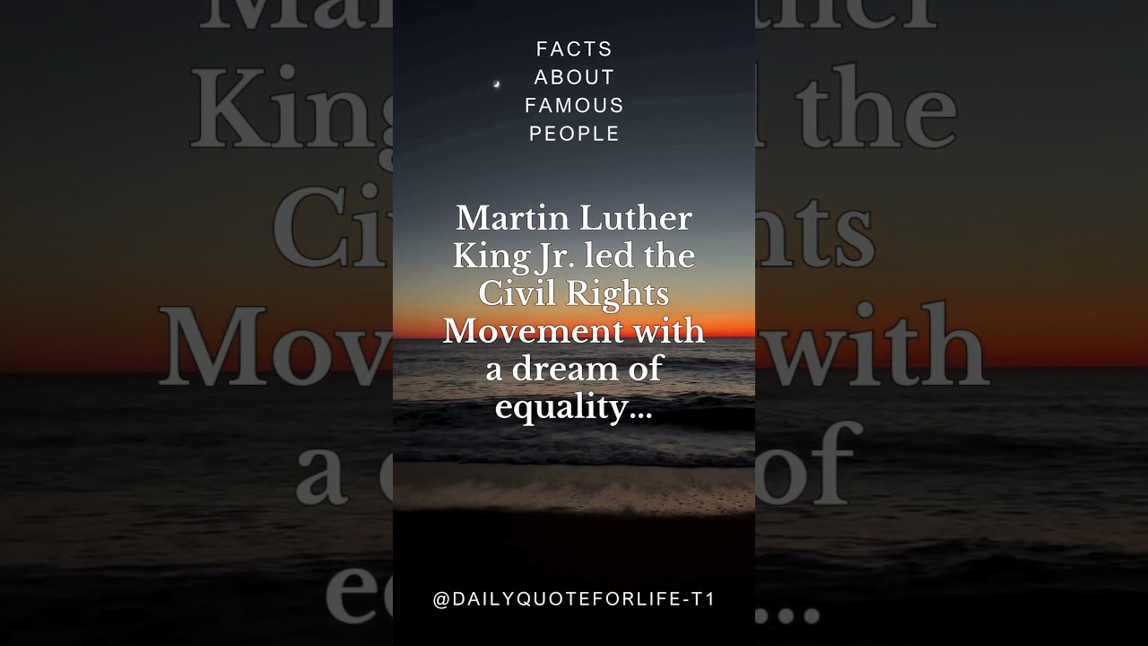 Martin Luther King Jr.#celebrity #quotes #factsaboutfamouspeople #martinlutherkingjr