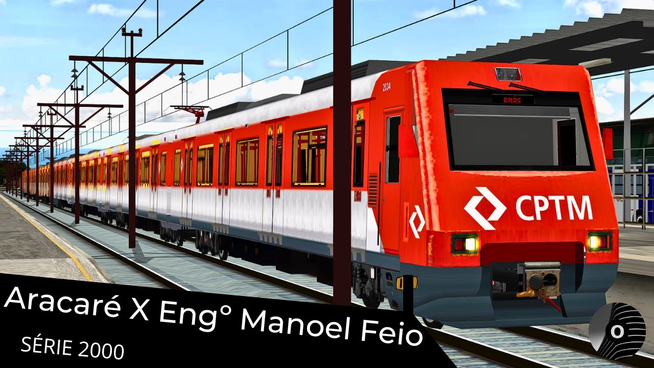 OpenBVE - ARACARÉ x ENGENHEIRO MANOEL FEIO com o TUE SÉRIE 2000 da CPTM! Linha 12 Safira