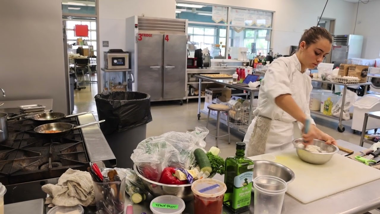 High School culinary arts students prepare for a national competition